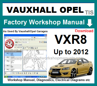 Vauxhall VXR8 Workshop Repair Manual